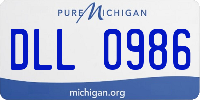 MI license plate DLL0986