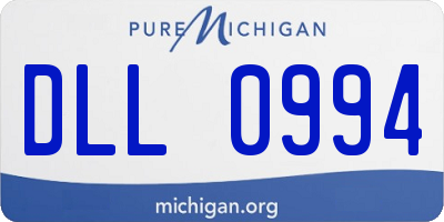 MI license plate DLL0994