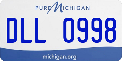 MI license plate DLL0998