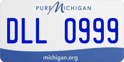 MI license plate DLL0999