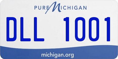 MI license plate DLL1001