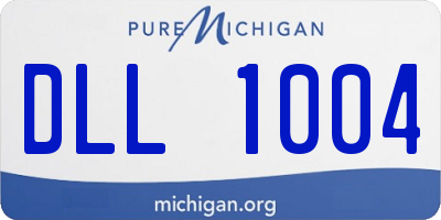 MI license plate DLL1004