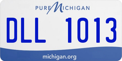 MI license plate DLL1013