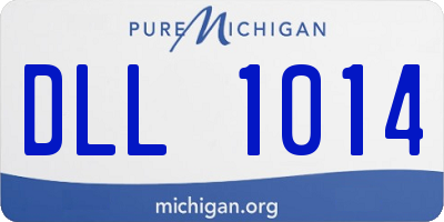 MI license plate DLL1014