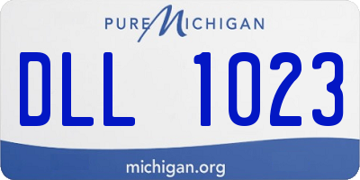 MI license plate DLL1023