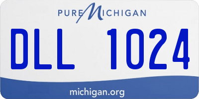 MI license plate DLL1024