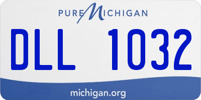 MI license plate DLL1032
