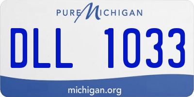 MI license plate DLL1033