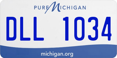 MI license plate DLL1034