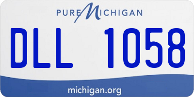 MI license plate DLL1058