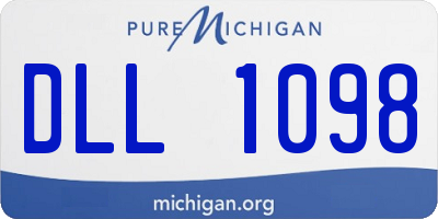 MI license plate DLL1098