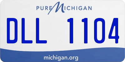 MI license plate DLL1104
