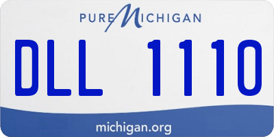 MI license plate DLL1110