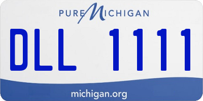MI license plate DLL1111