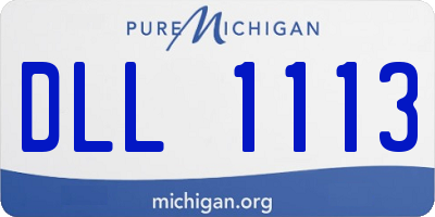 MI license plate DLL1113