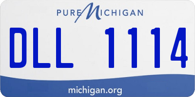 MI license plate DLL1114