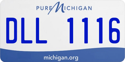 MI license plate DLL1116