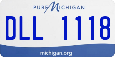MI license plate DLL1118