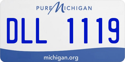 MI license plate DLL1119