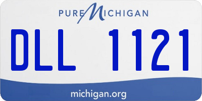 MI license plate DLL1121