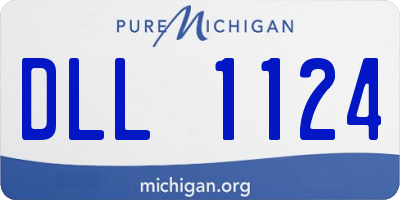 MI license plate DLL1124