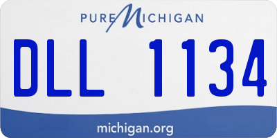 MI license plate DLL1134