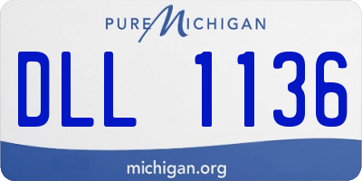 MI license plate DLL1136
