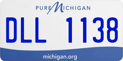 MI license plate DLL1138
