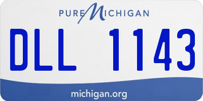 MI license plate DLL1143
