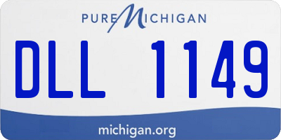 MI license plate DLL1149
