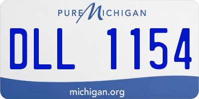 MI license plate DLL1154
