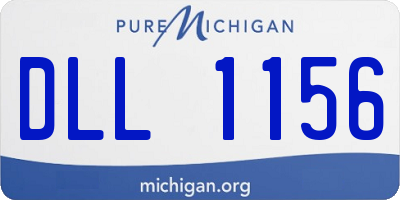 MI license plate DLL1156