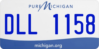 MI license plate DLL1158