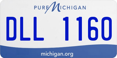 MI license plate DLL1160
