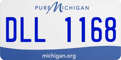 MI license plate DLL1168