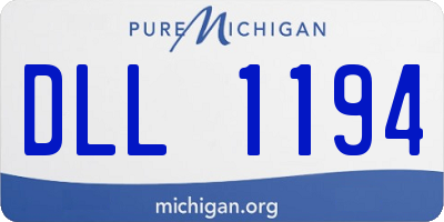 MI license plate DLL1194
