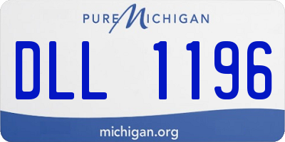 MI license plate DLL1196