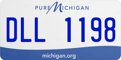 MI license plate DLL1198