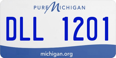 MI license plate DLL1201