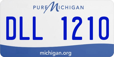 MI license plate DLL1210