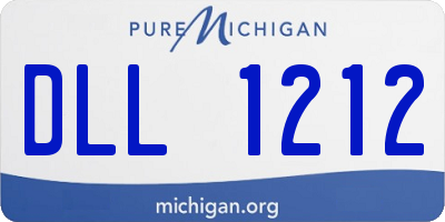 MI license plate DLL1212