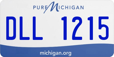 MI license plate DLL1215