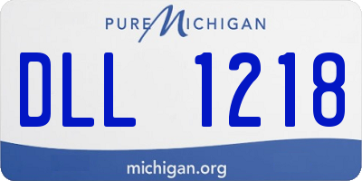 MI license plate DLL1218