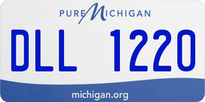 MI license plate DLL1220