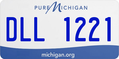 MI license plate DLL1221