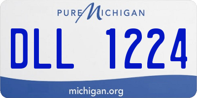 MI license plate DLL1224