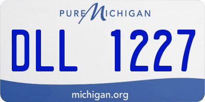 MI license plate DLL1227