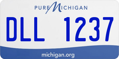 MI license plate DLL1237