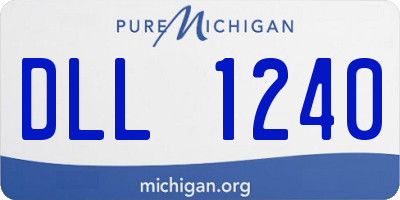 MI license plate DLL1240