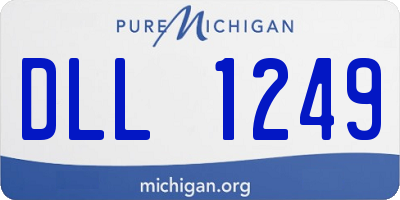 MI license plate DLL1249